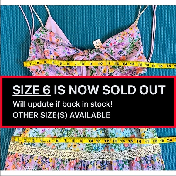 Alice + Olivia Karolina Smocked Waist Floral Tie Front Maxi Dress - Picture 9 of 16